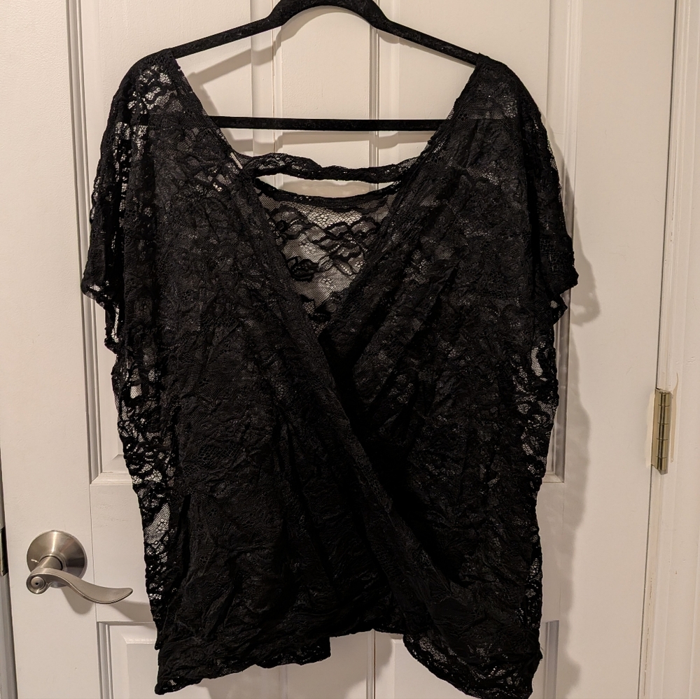 Torrid Black Lace Blouse - Picture 2 of 6
